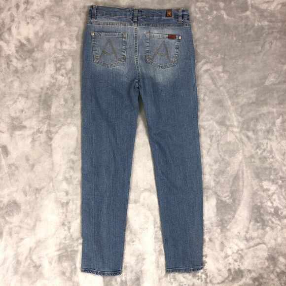 7 For All Mankind Women’s 12 Paxtyn Jeans Medium Wash Straight Leg 28x28 - Picture 9 of 9